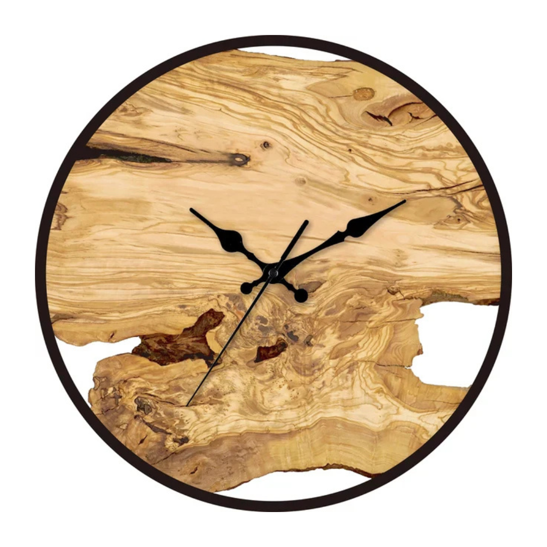Large Black Wall Clock with Minimalist Design