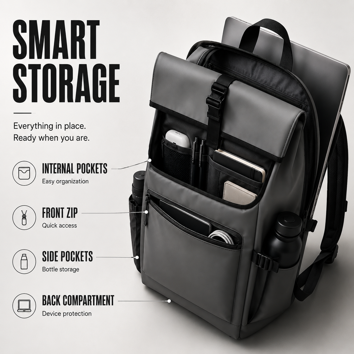 Large-Capacity Commuter Backpack
