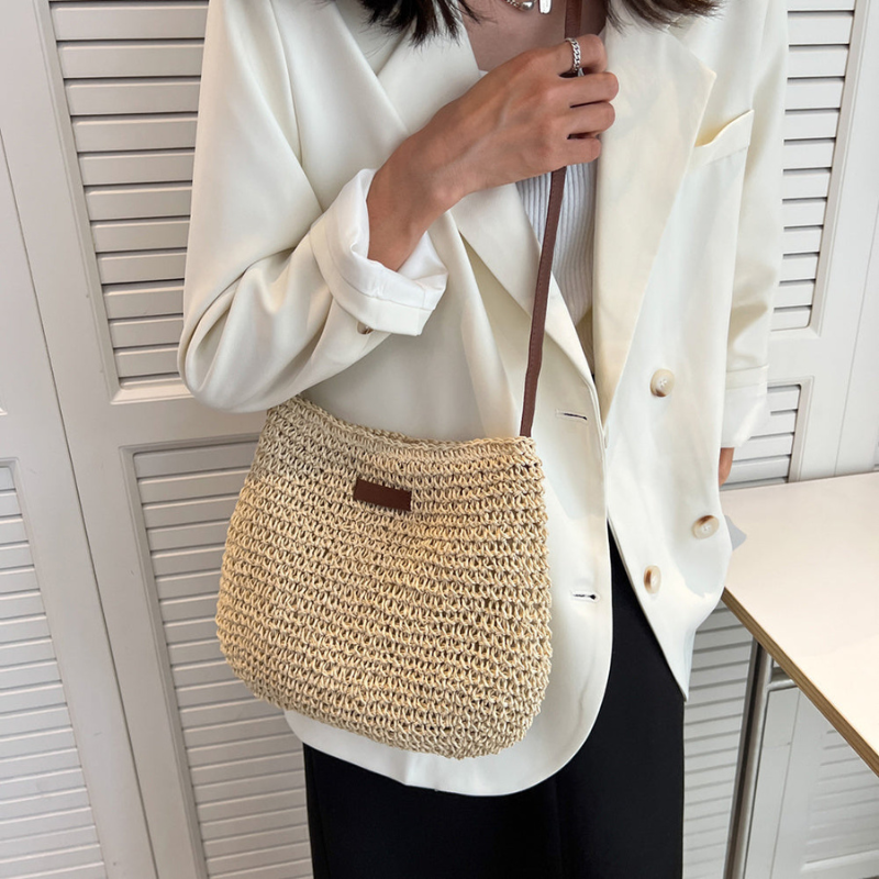 Large-Capacity Crossbody Bag with Adjustable Strap