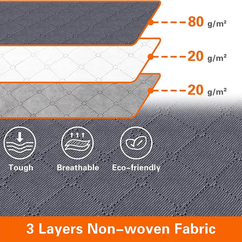 Large Capacity Foldable Storage Bag with Clear Window - Non-Woven Fabric and Stainless Steel Zipper