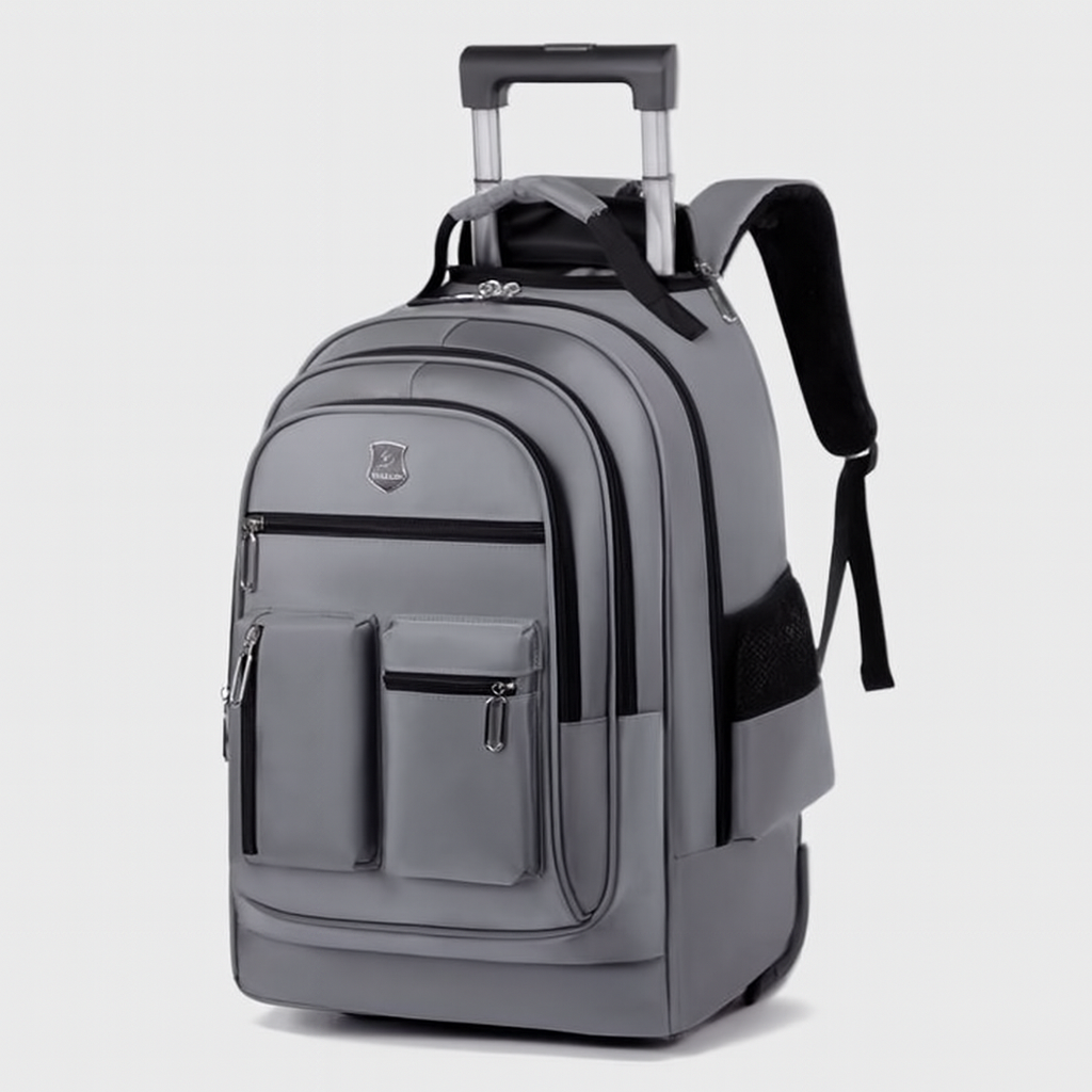 Large Capacity Rolling Backpack with Smooth Wheels