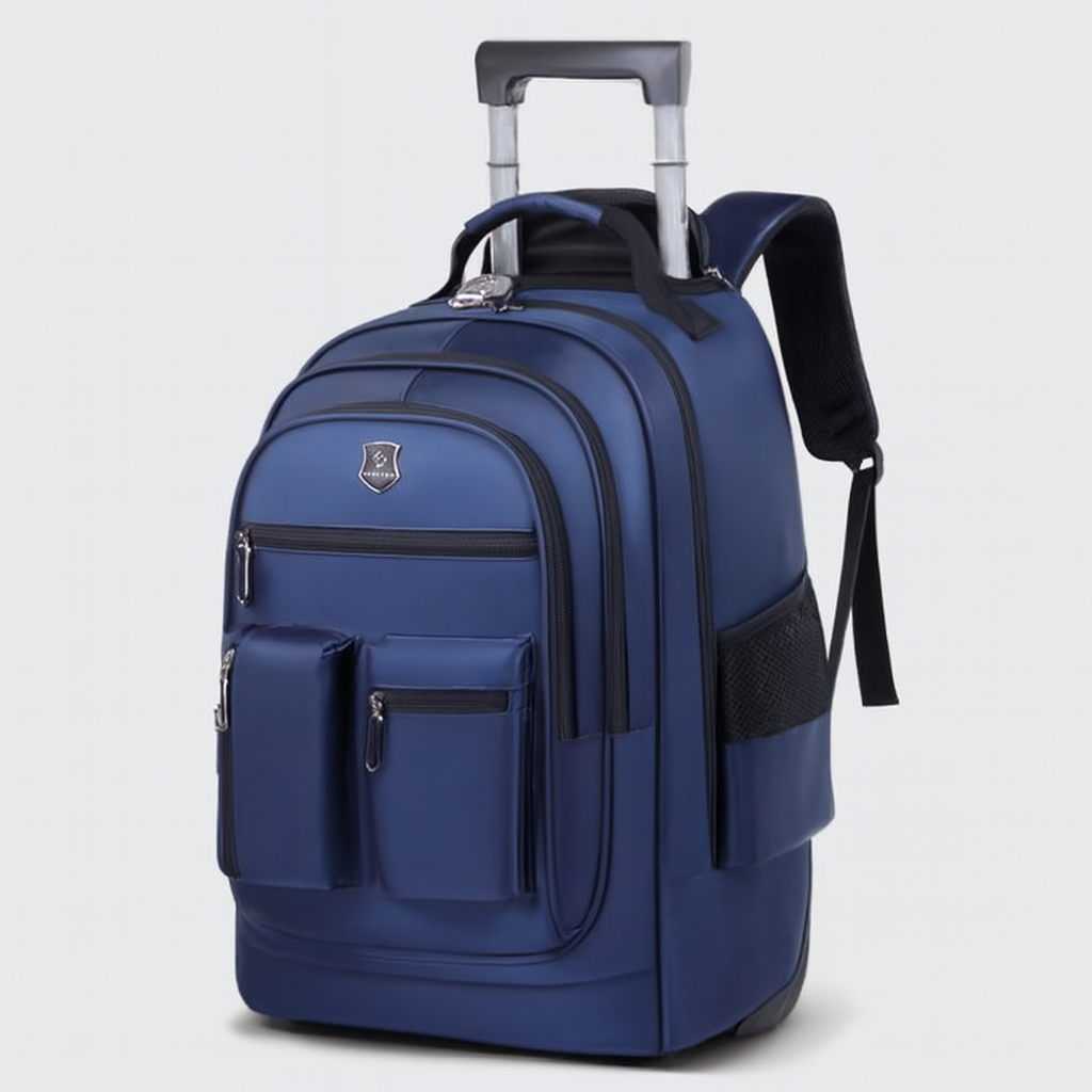 Large Capacity Rolling Backpack with Smooth Wheels