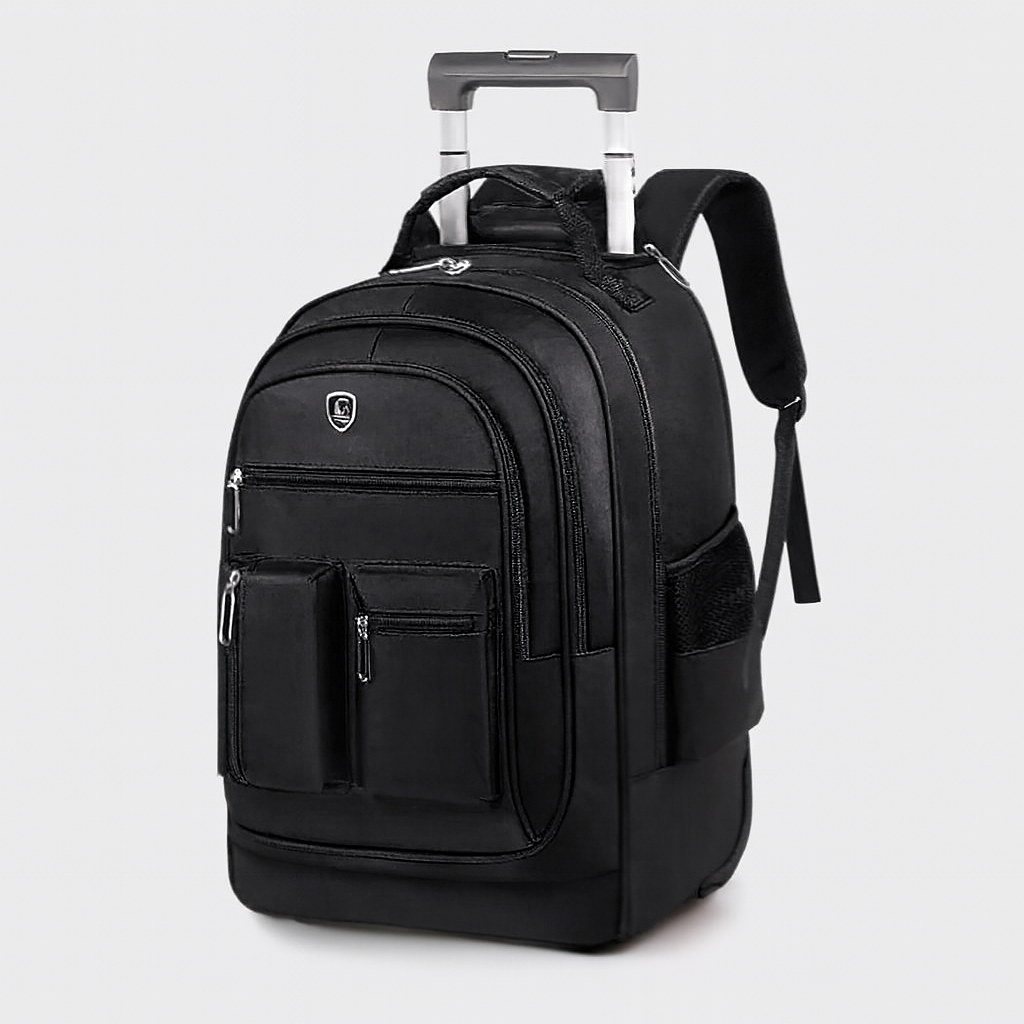 Large Capacity Rolling Backpack with Smooth Wheels