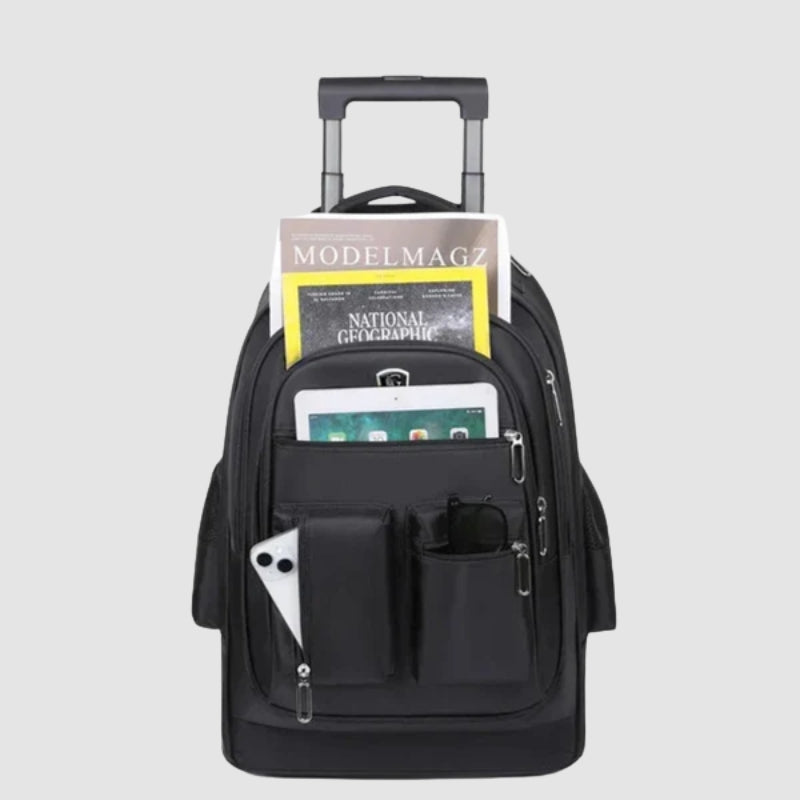 Large Capacity Rolling Backpack with Smooth Wheels