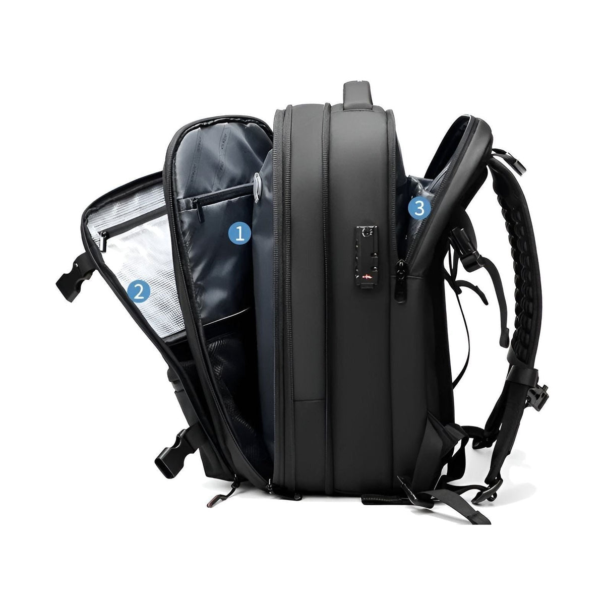Large-Capacity Vacuum Compression Travel Backpack - Waterproof & Carry-On Friendly