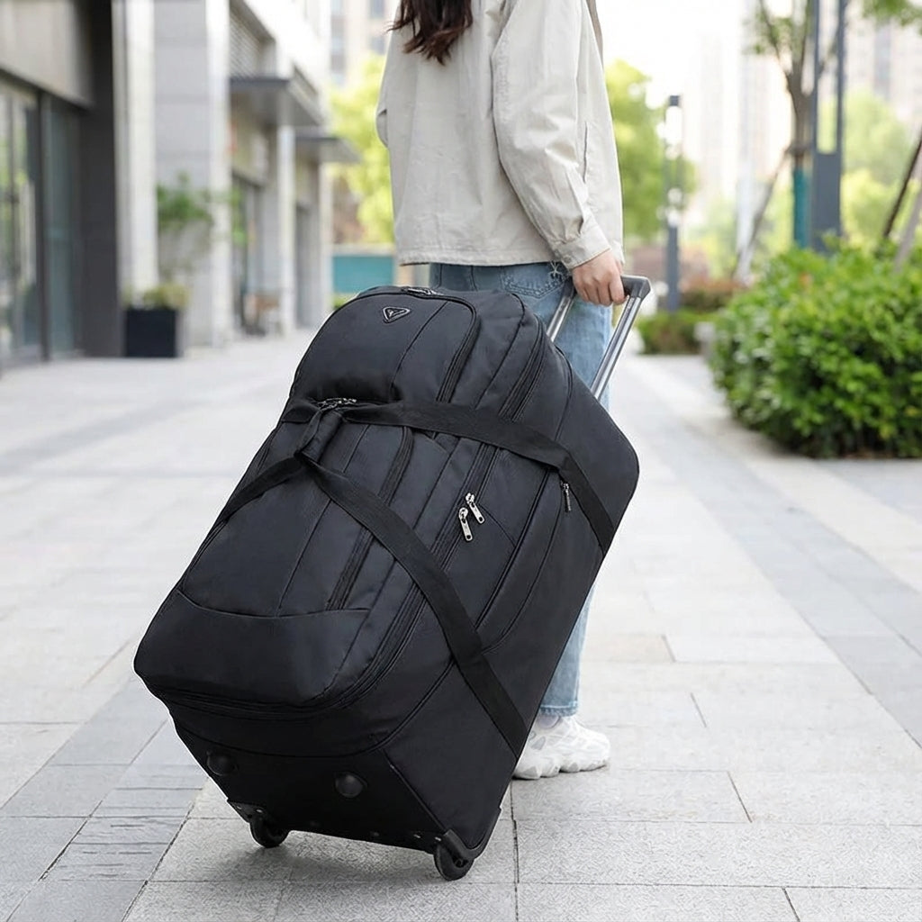 Large Foldable Wheeled Travel Duffel Bag