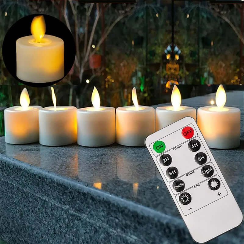 LED Candle Set with Moving Wick