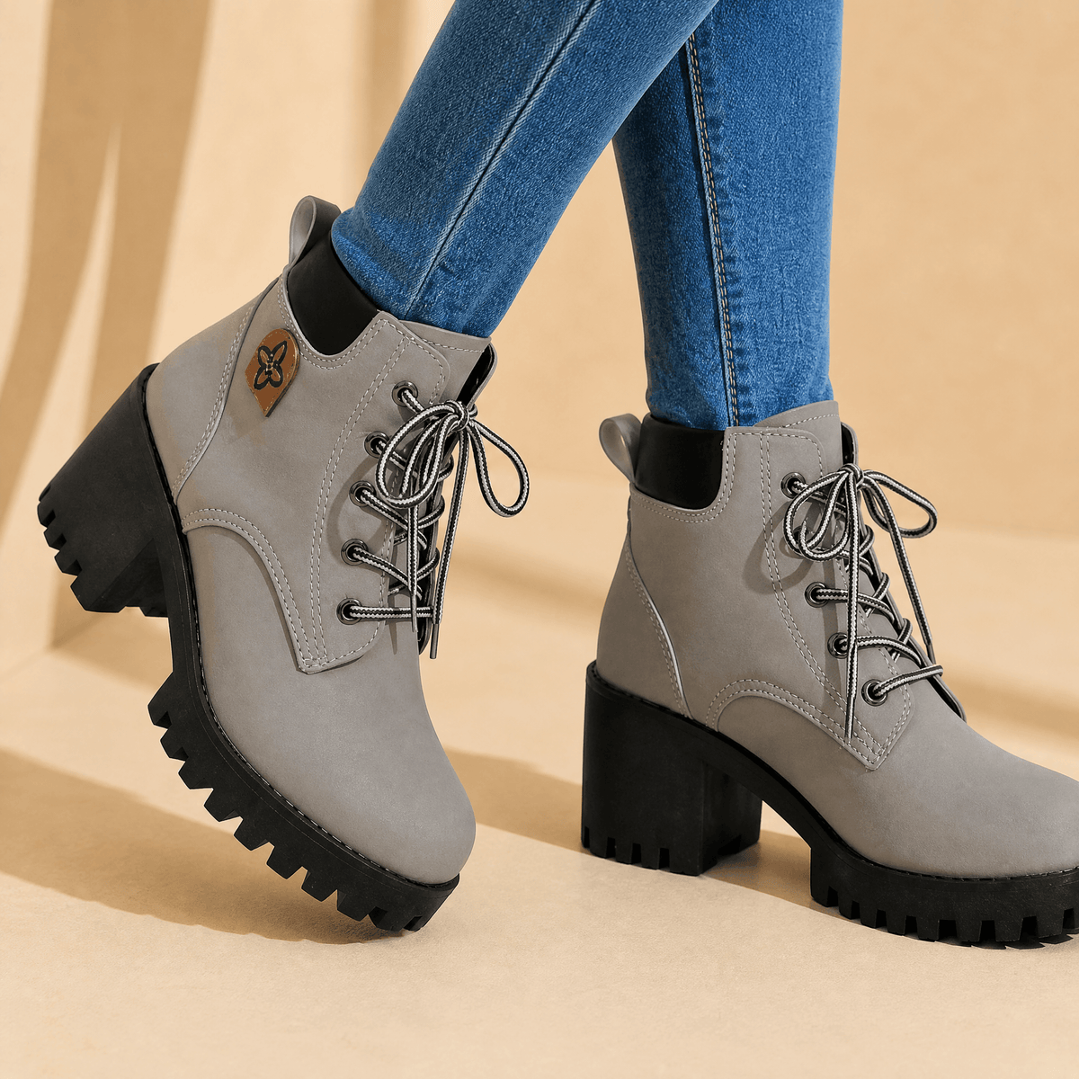 Lightweight Chunky Platform Combat Boots