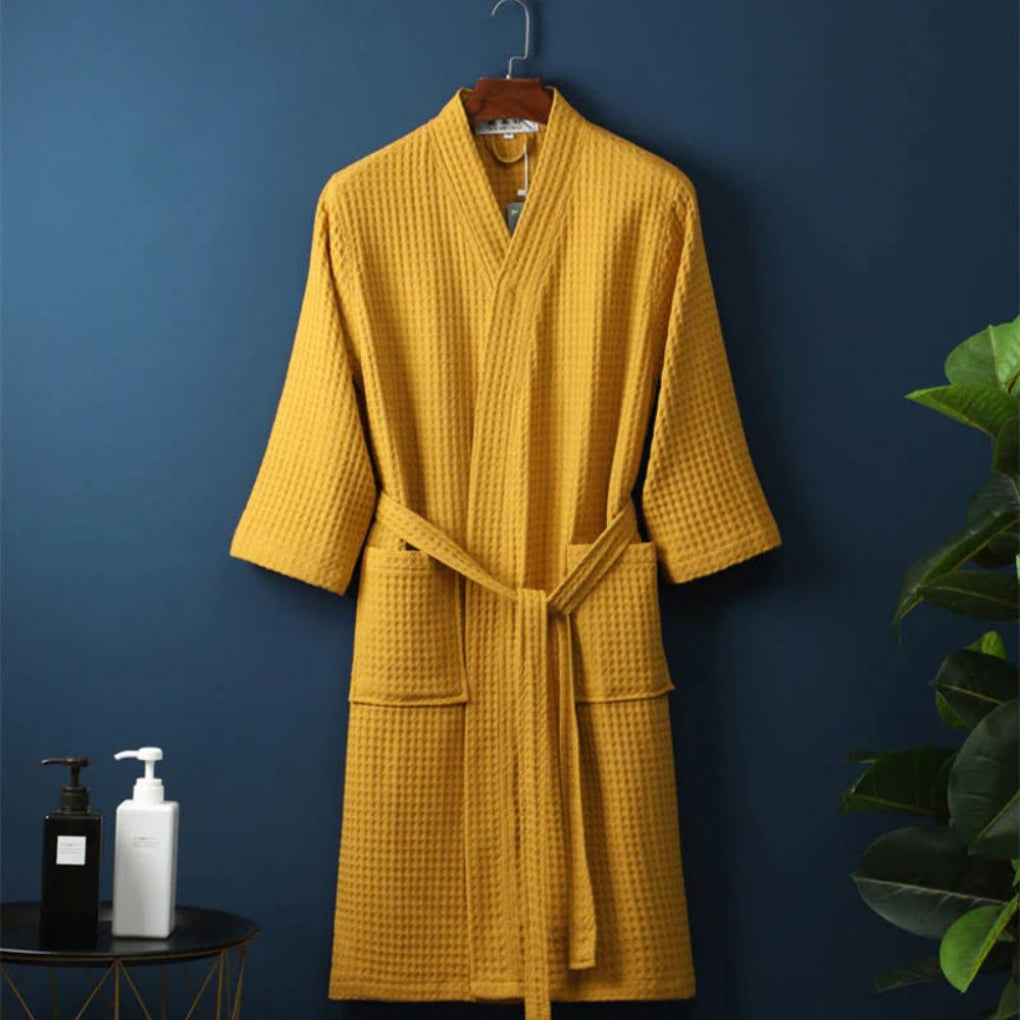 Lightweight Waffle Couples Bathrobe