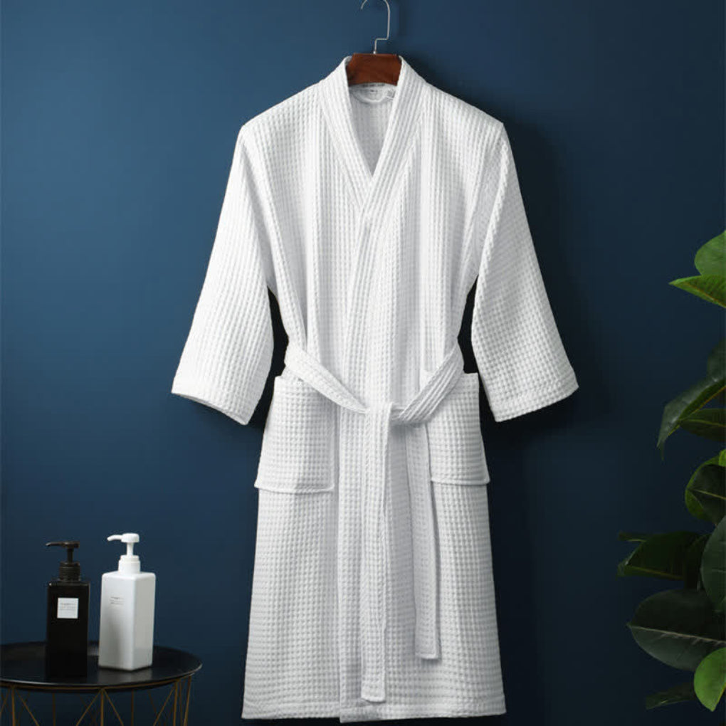 Lightweight Waffle Couples Bathrobe