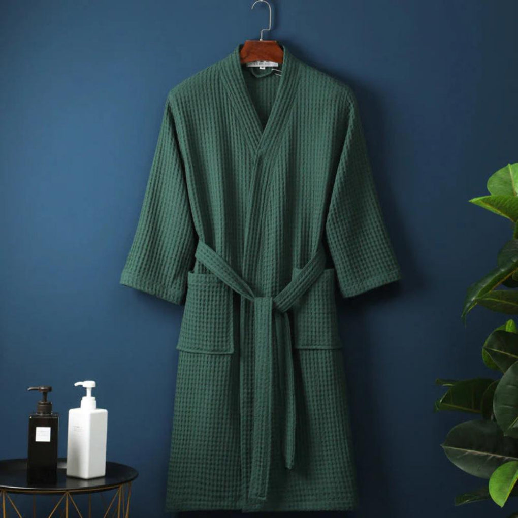 Lightweight Waffle Couples Bathrobe