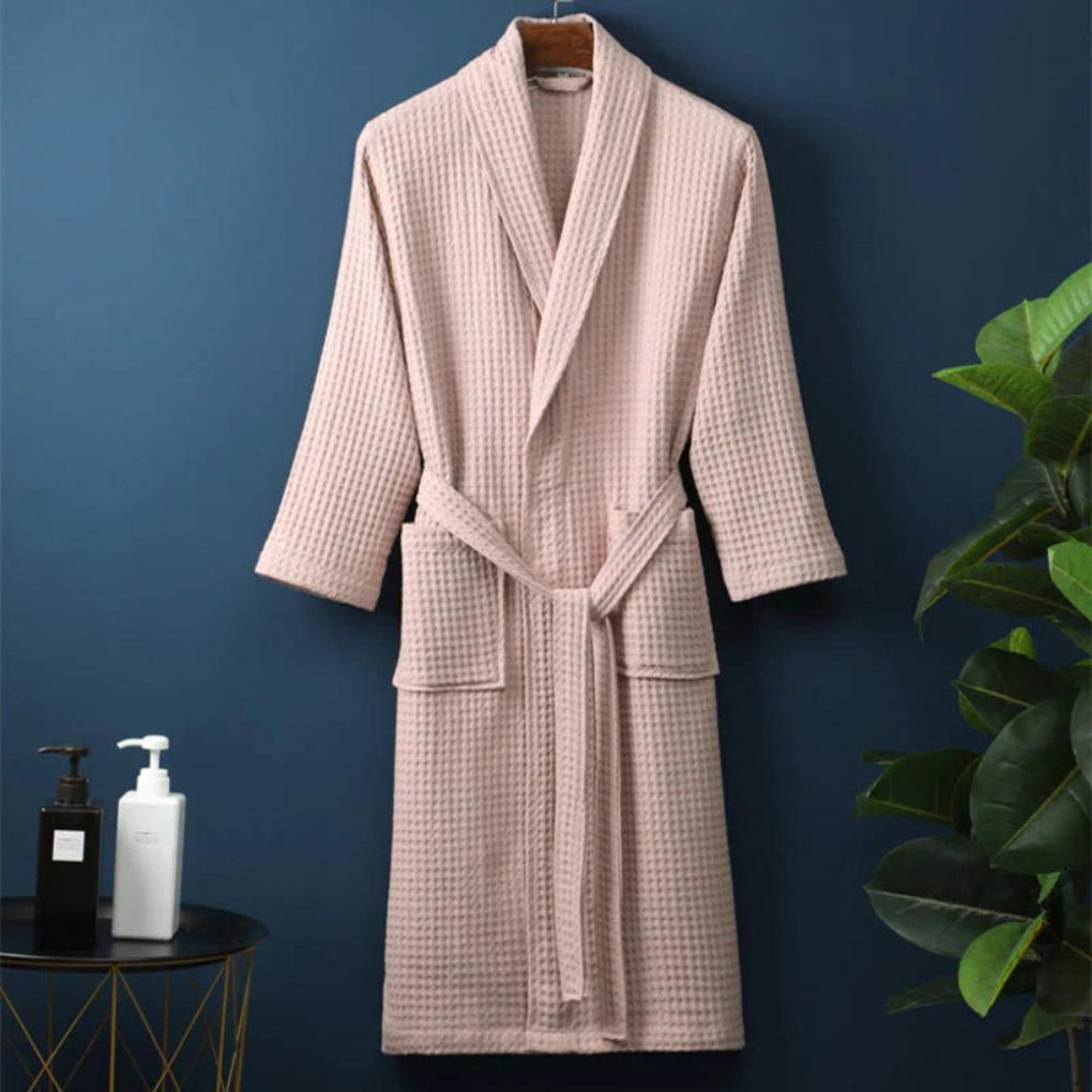 Lightweight Waffle Couples Bathrobe