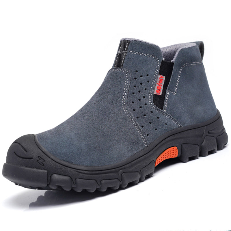 Lightweight Waterproof Khaki Safety Work Boots for Comfort