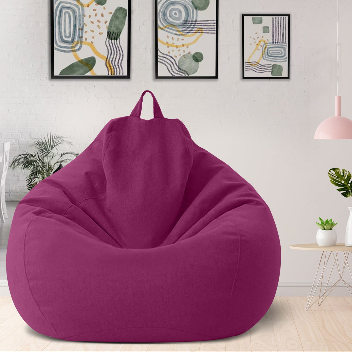 Linen Bean Bag – Ergonomic & Stylish Comfort Seating