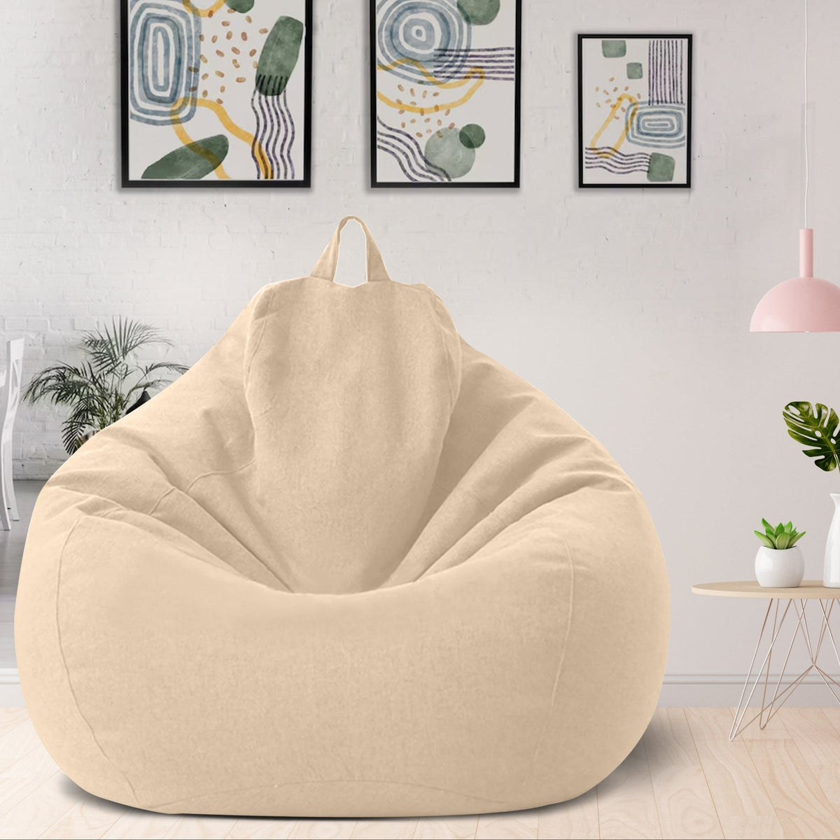 Linen Bean Bag – Ergonomic & Stylish Comfort Seating