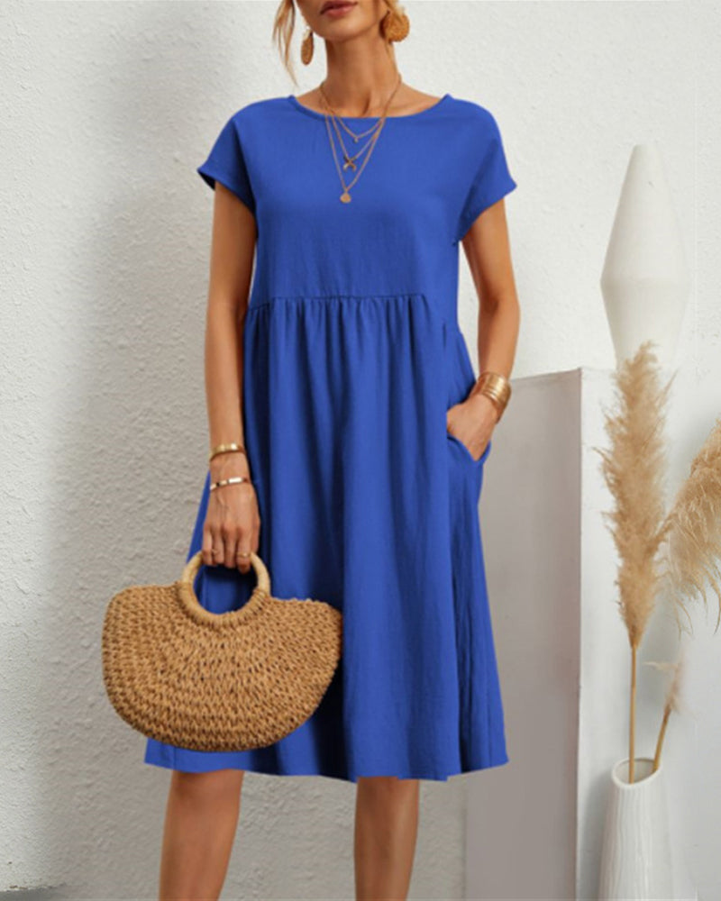 Loose Round-Neck Dress