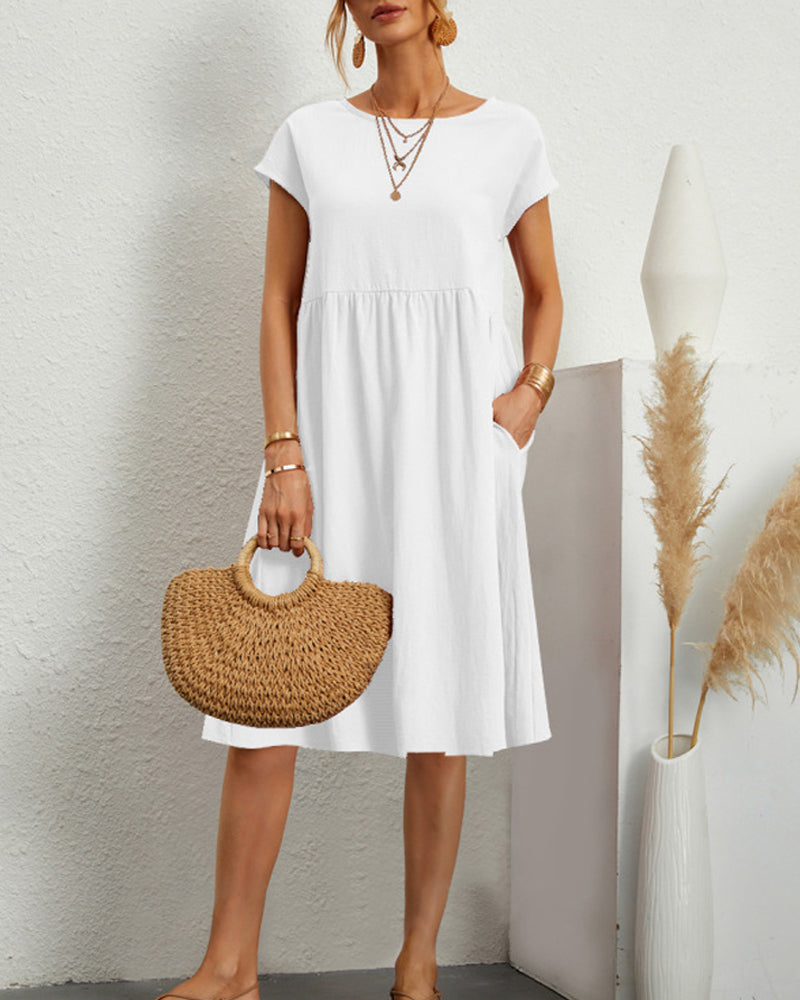 Loose Round-Neck Dress