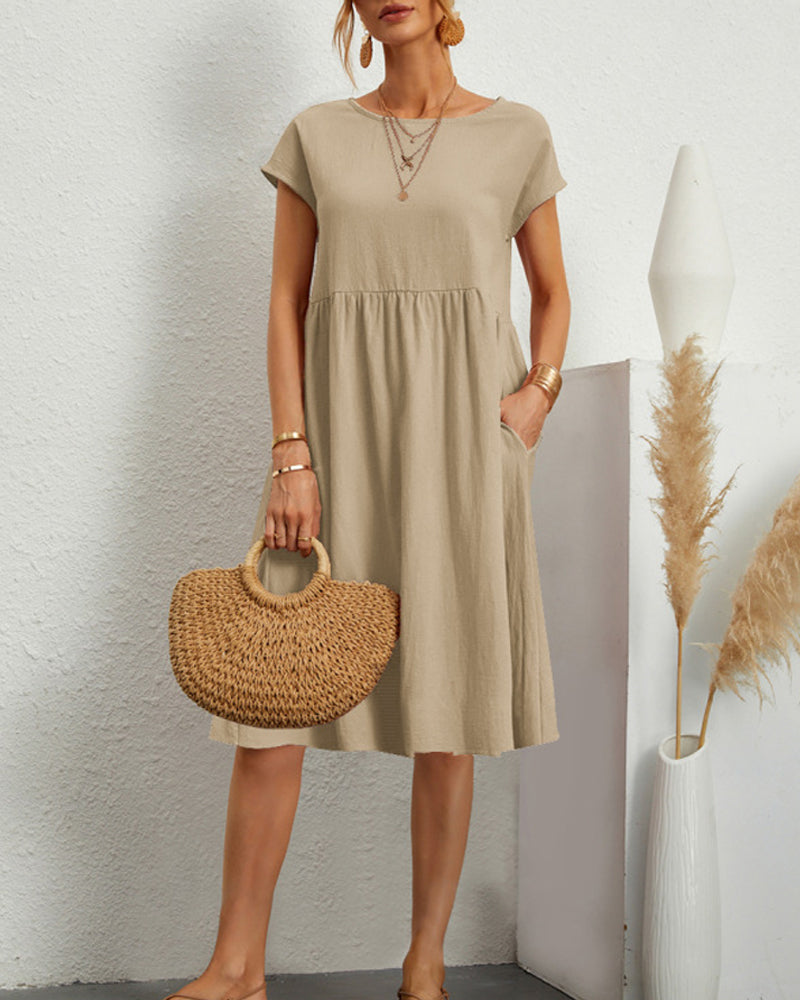 Loose Round-Neck Dress