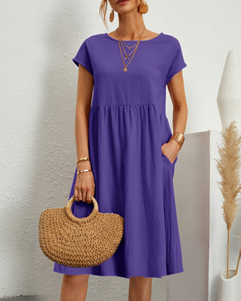 Loose Round-Neck Dress