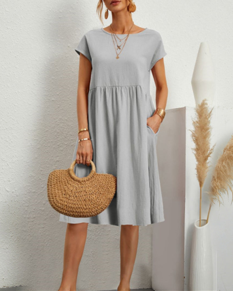Loose Round-Neck Dress