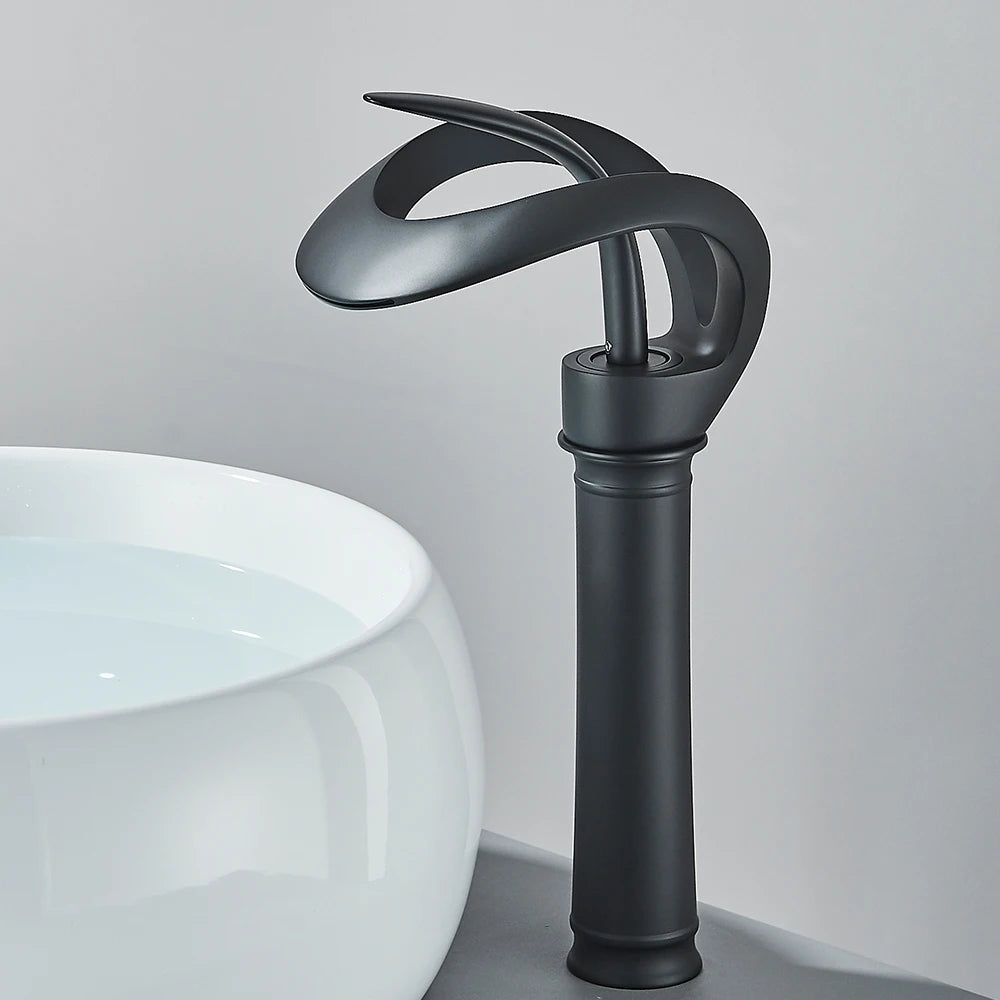 Luxury Bathroom Mixer Tap with Elegant Waterfall Spout