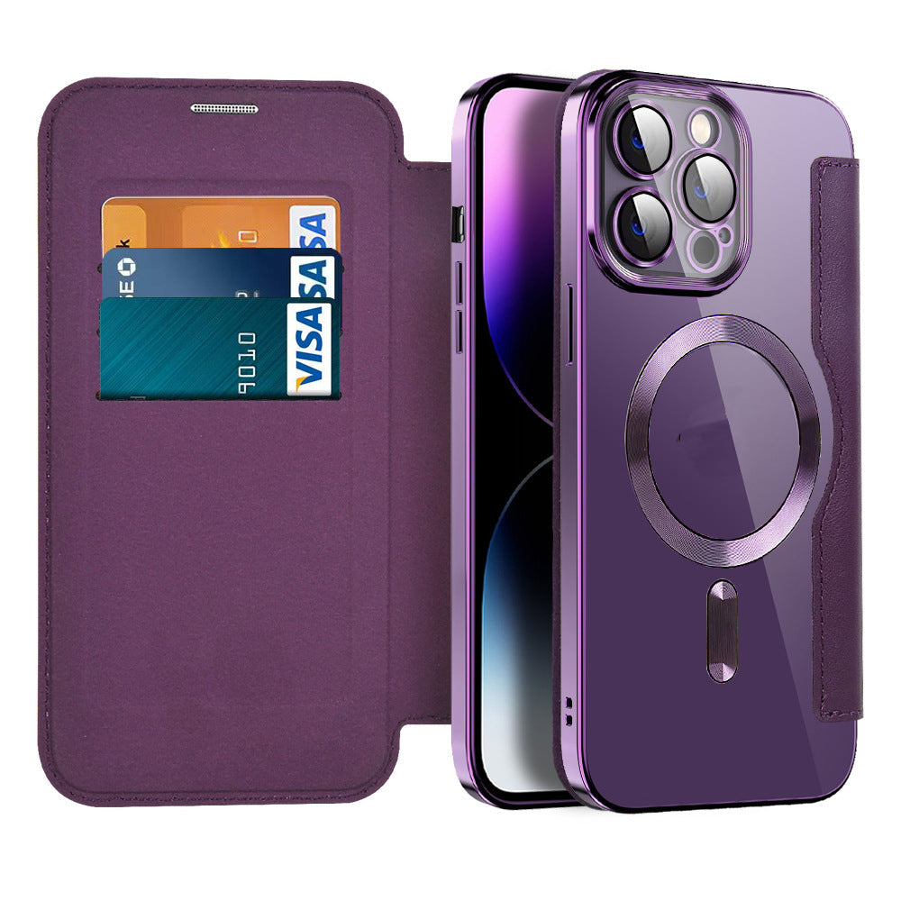 Magnetic Flip Phone Case with Card Slot and Shockproof Protection