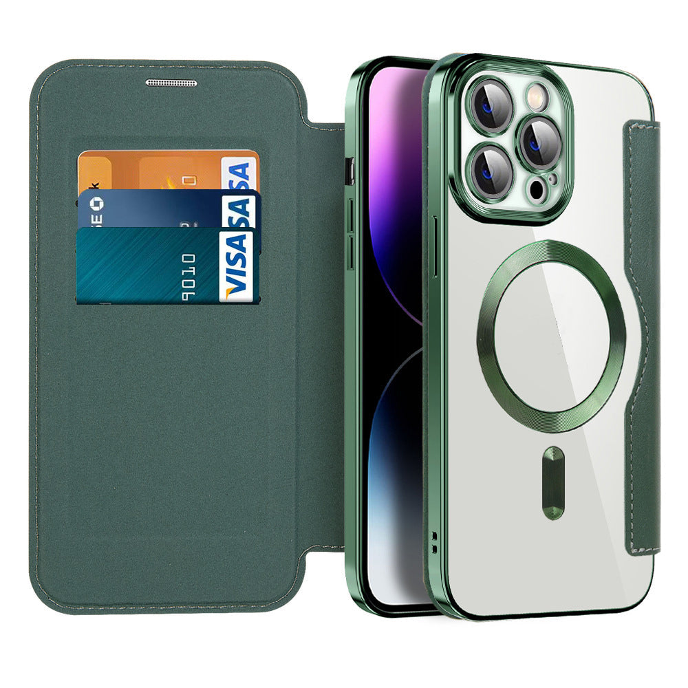 Magnetic Flip Phone Case with Card Slot and Shockproof Protection