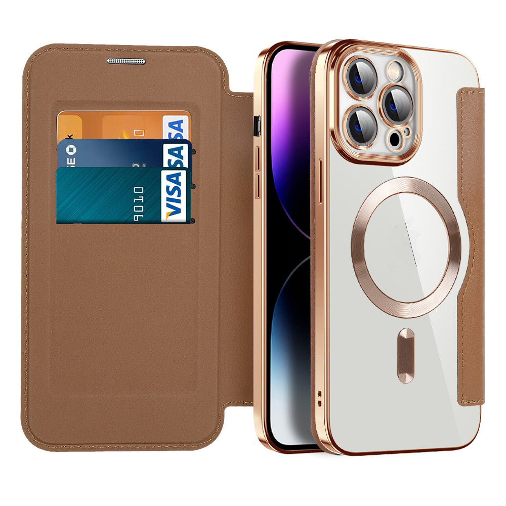 Magnetic Flip Phone Case with Card Slot and Shockproof Protection