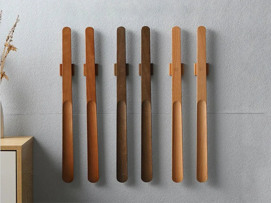 Magnetic Wooden Shoehorn with Wall Mount