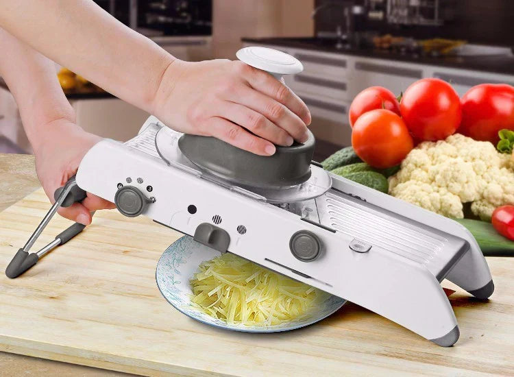 Mandoline Vegetable Slicer with Adjustable Stainless Steel Blades for Precision Cutting