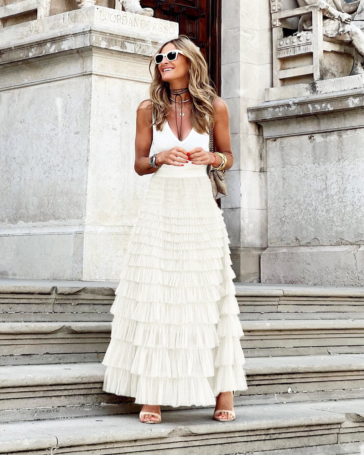 Maxi Skirt with Elastic Waistband