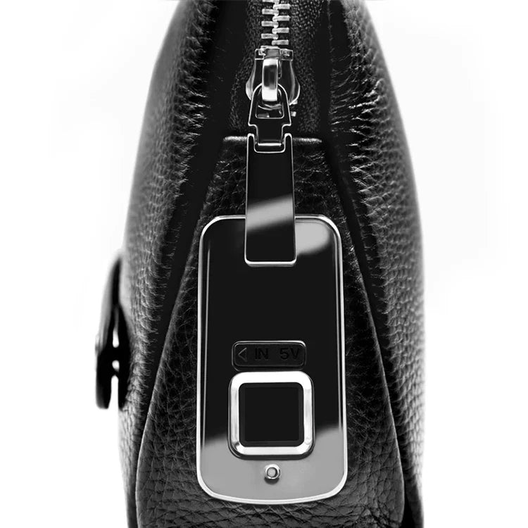 Men's Anti-Theft Clutch with Fingerprint Lock