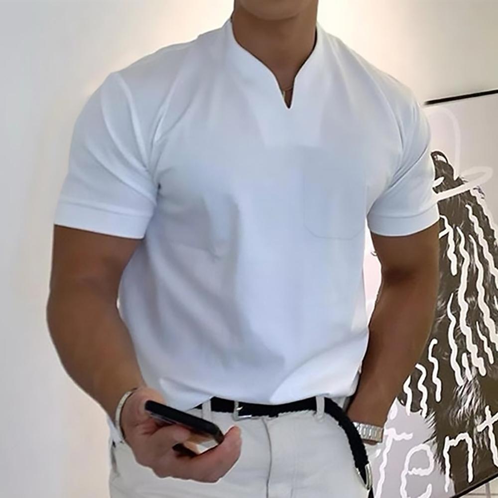 Men's Band Collar T-Shirt