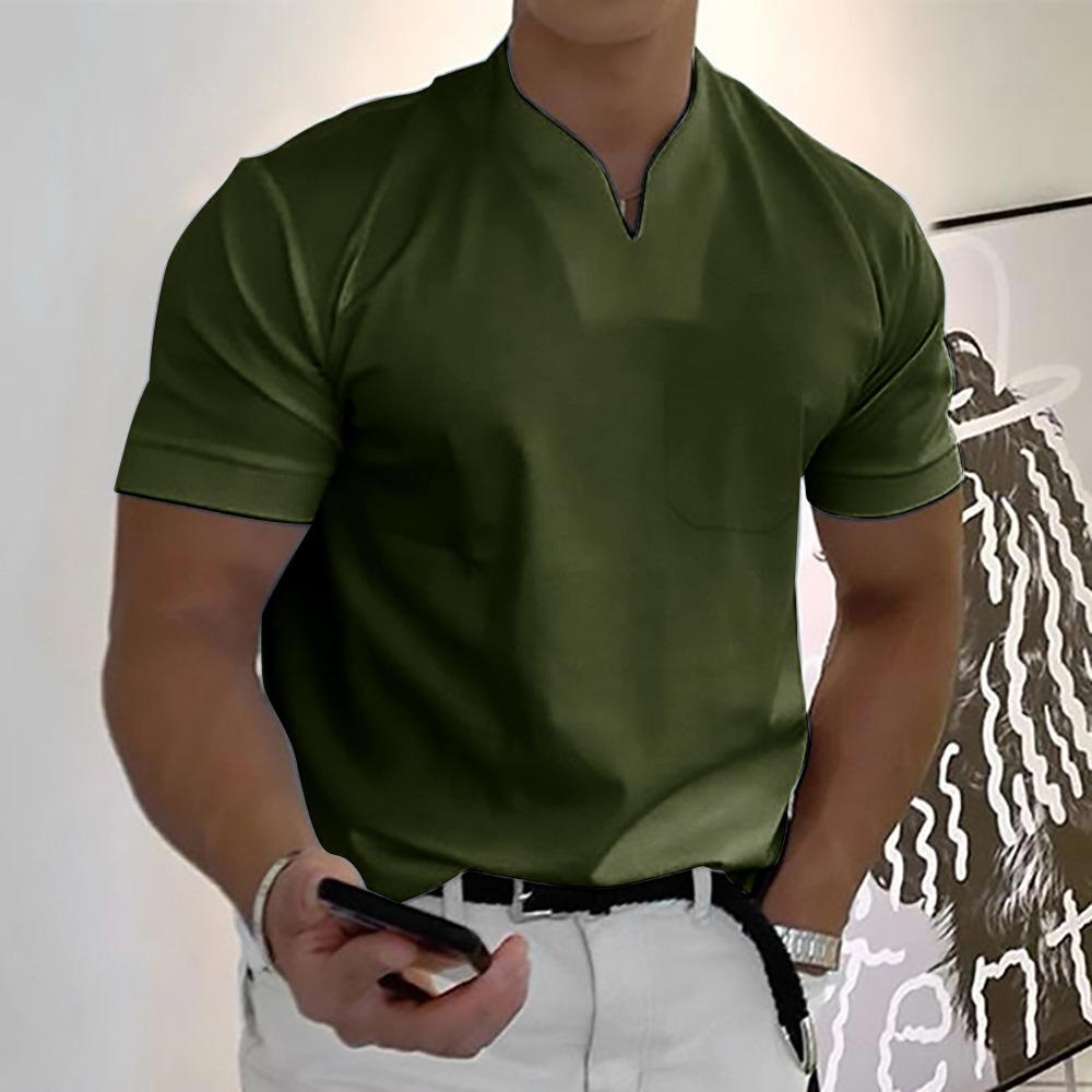 Men's Band Collar T-Shirt