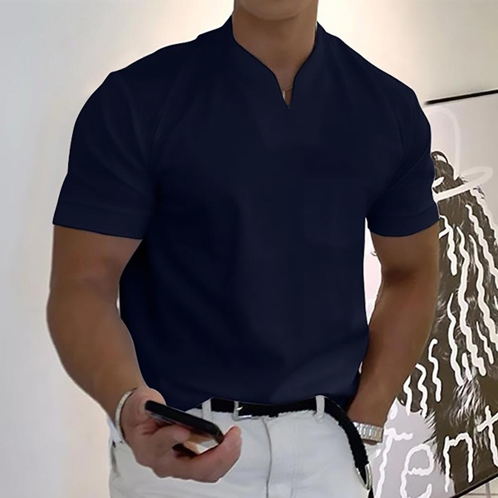 Men's Band Collar T-Shirt
