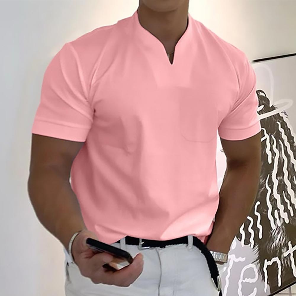 Men's Band Collar T-Shirt