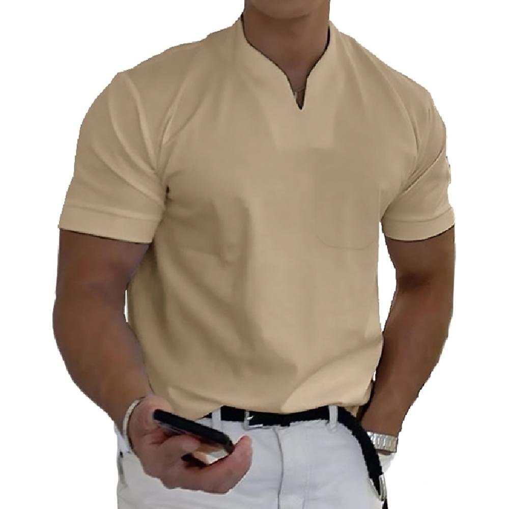 Men's Band Collar T-Shirt