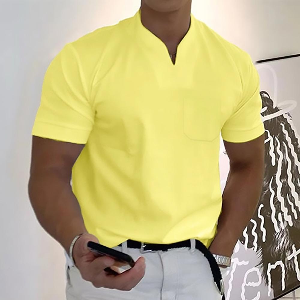 Men's Band Collar T-Shirt