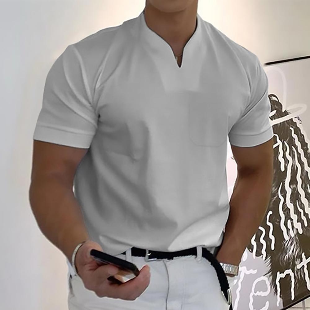 Men's Band Collar T-Shirt