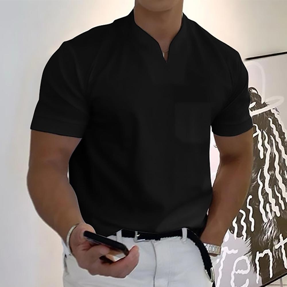 Men's Band Collar T-Shirt
