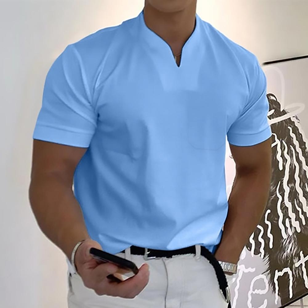 Men's Band Collar T-Shirt