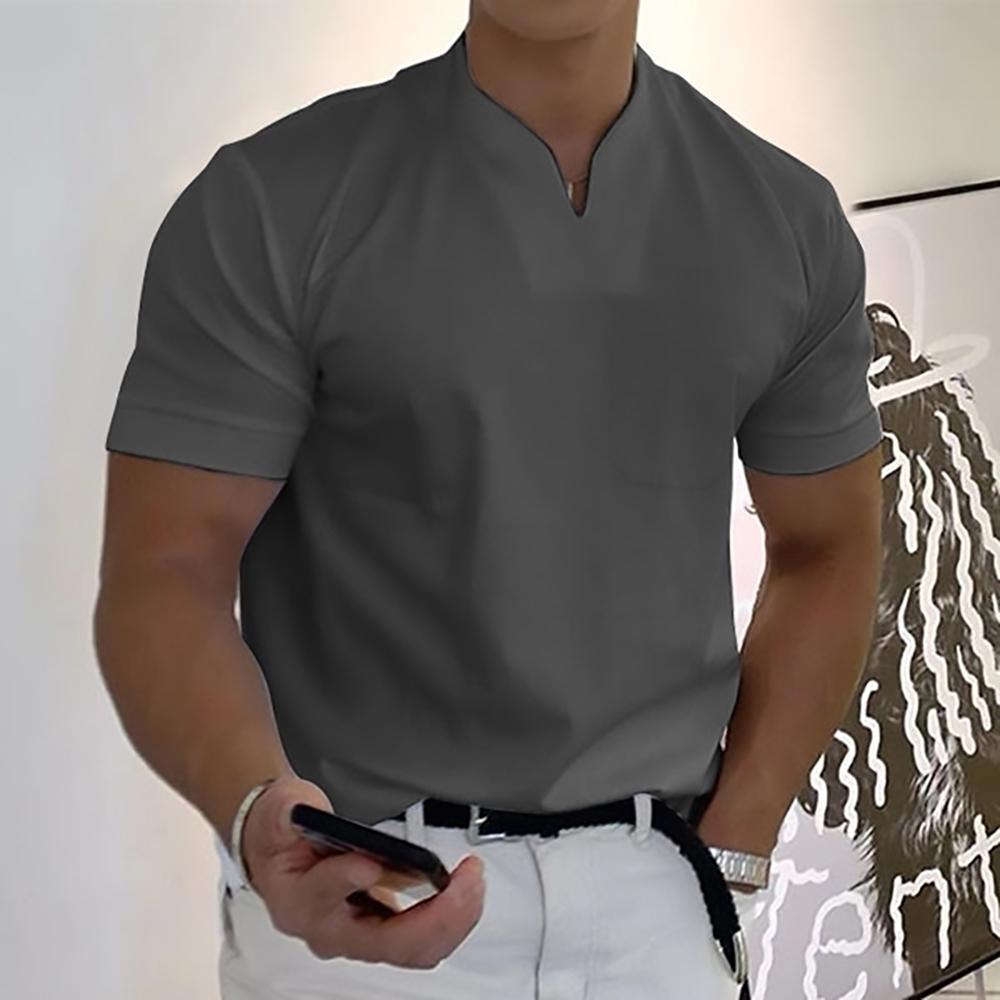 Men's Band Collar T-Shirt