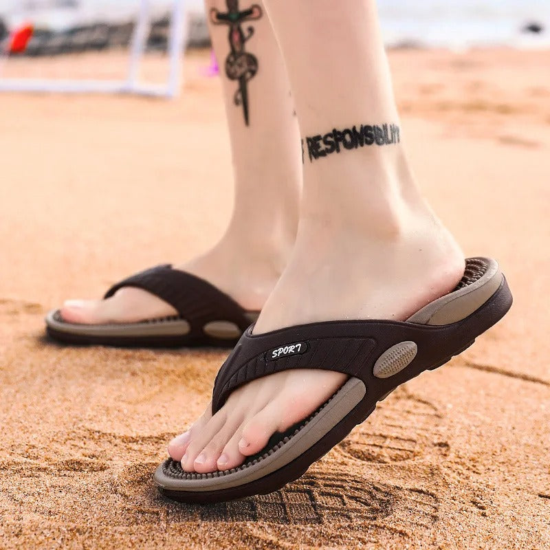 Men's Breathable Massage Flip-Flops