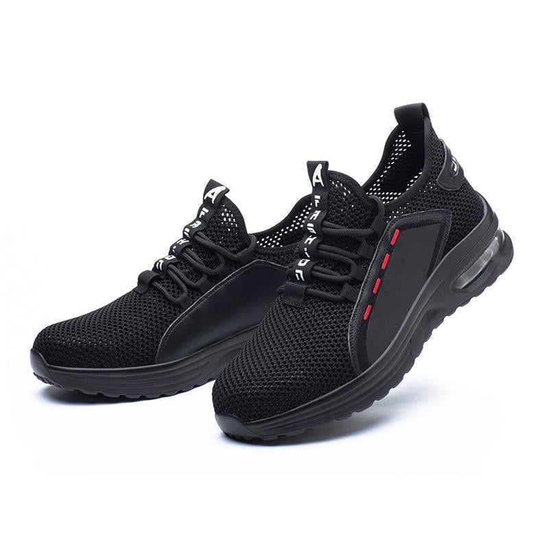 Men's Breathable Safety Shoes with Steel Toe and Sole