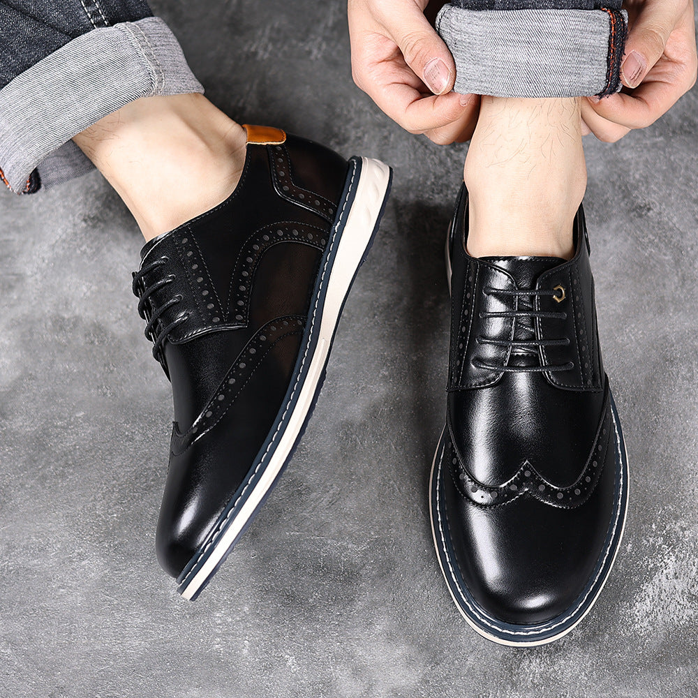 Men's Brogue Lace-Up Dress Shoes