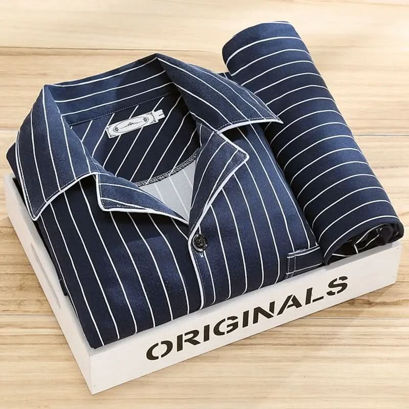 Men's Button-Up Pajama Set – Soft & Breathable Sleepwear