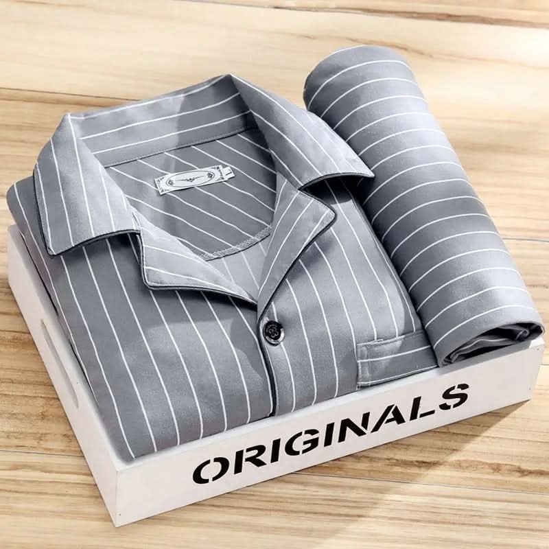 Men's Button-Up Pajama Set – Soft & Breathable Sleepwear
