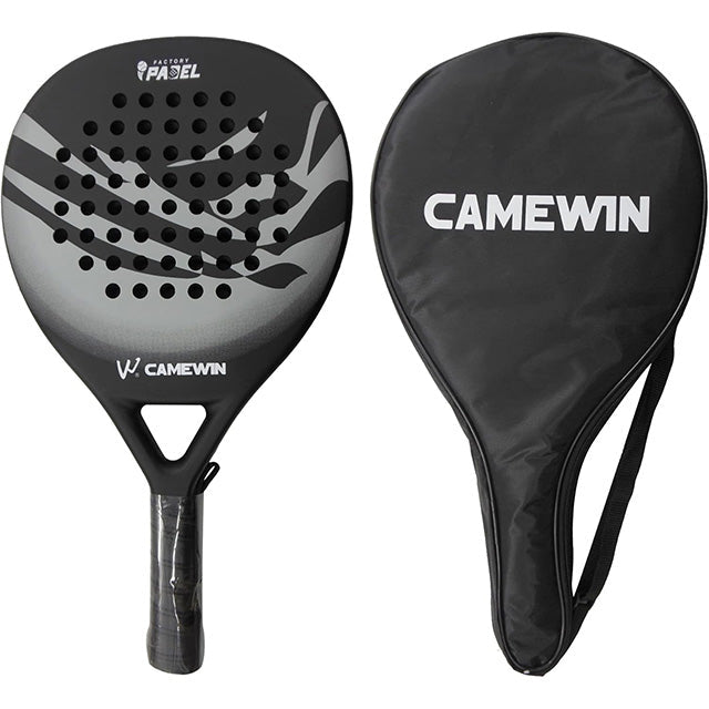Men's Carbon Fiber Paddle Tennis Racket with Grip & Bag