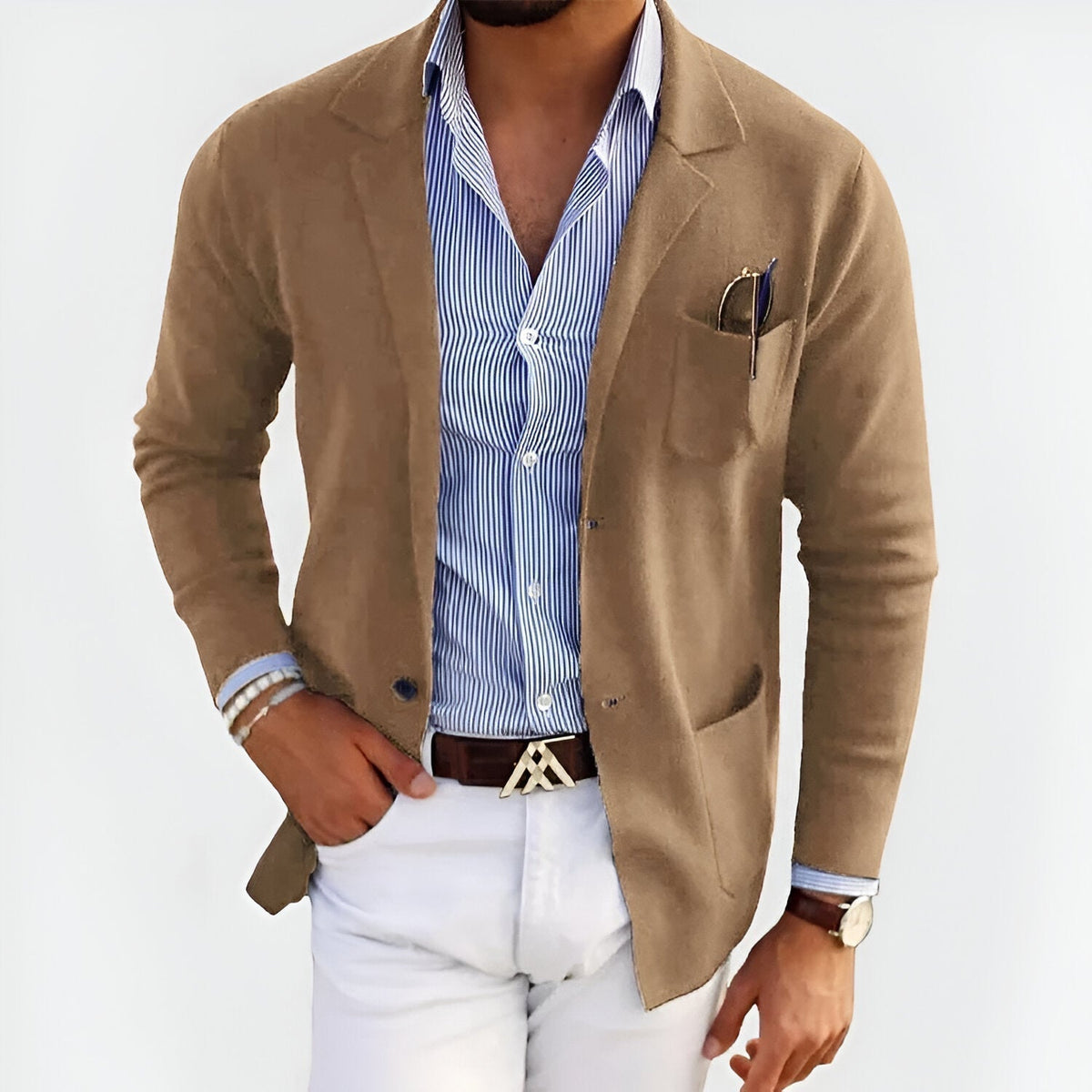 Men's Casual Lapel Jacket – Stylish & Comfortable