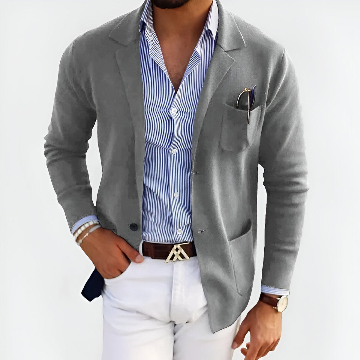 Men's Casual Lapel Jacket – Stylish & Comfortable